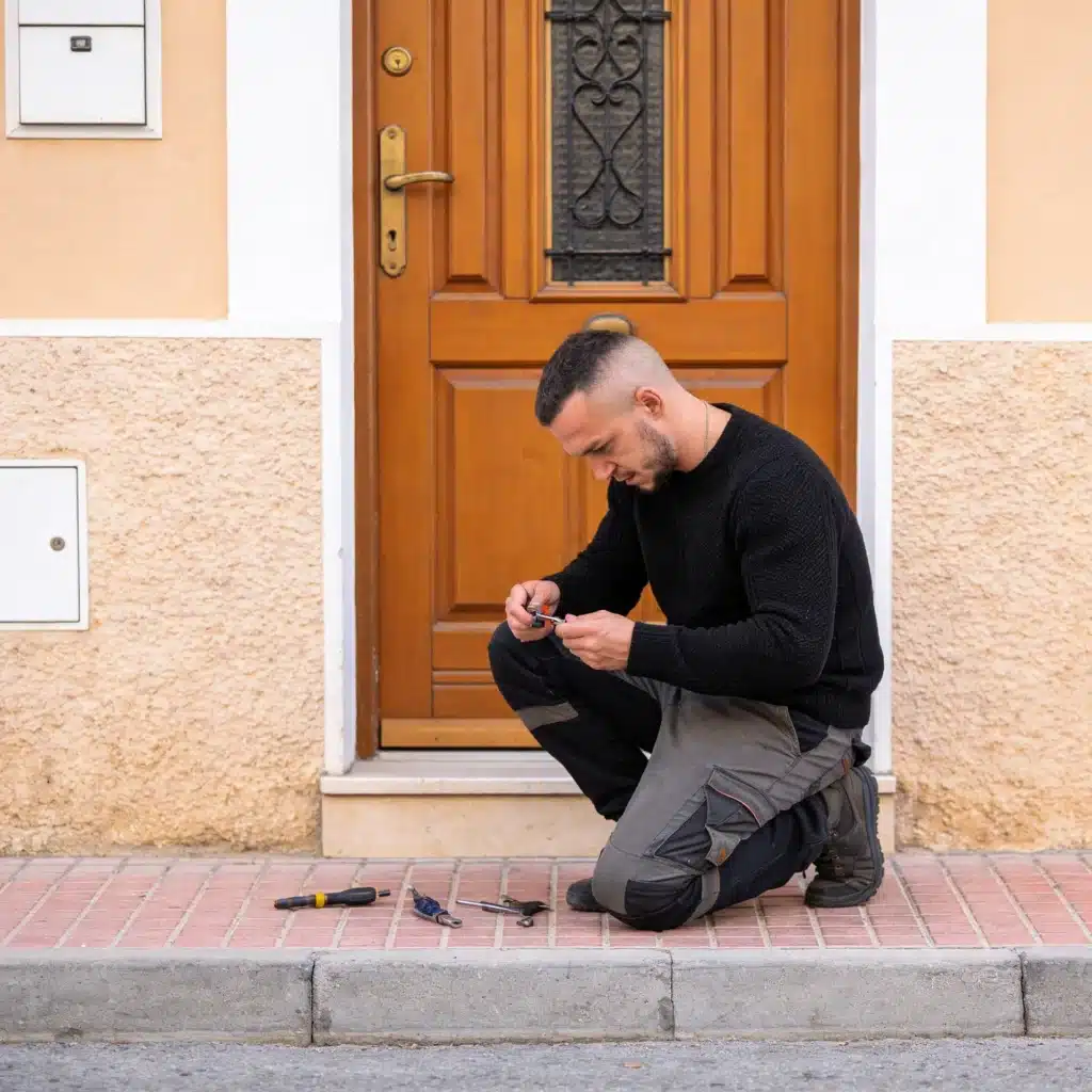 Cerrajero Ferlocks en Jávea realizando apertura de puerta sin daños. Servicio urgente 24 horas con atención rápida y profesional en viviendas.